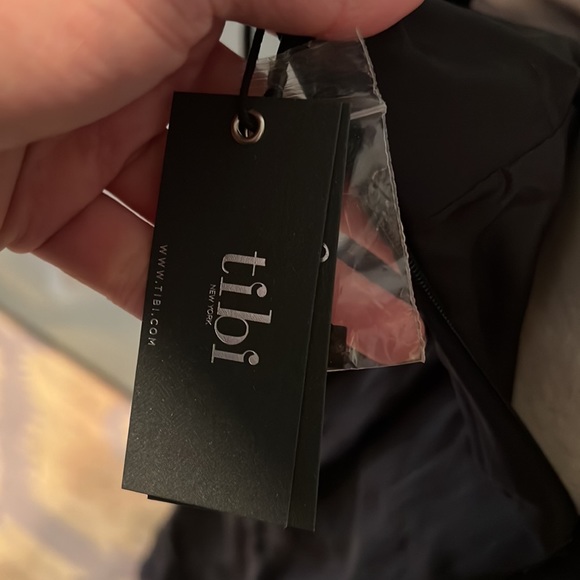 Tibi strapless embellished black chiffon dress sz 4 NWT - Picture 7 of 8